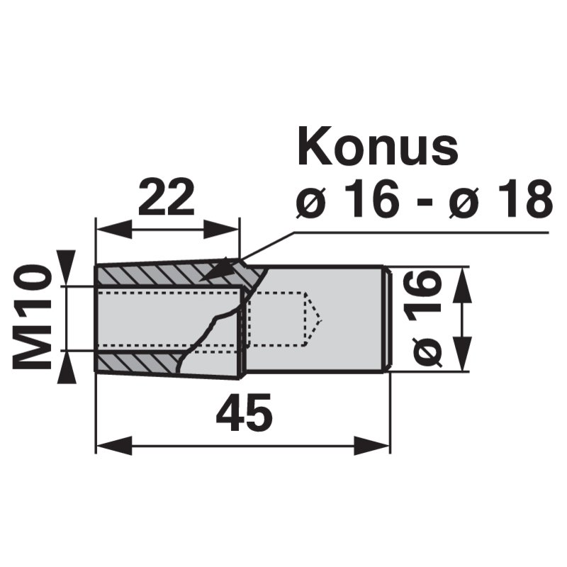 KONUSZAPFEN AM 167/4 Z. AEBI