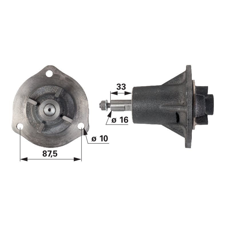 Massey Ferguson WASSERPUMPE 23C zu MF 35X – Artikelnummer 1885489M92