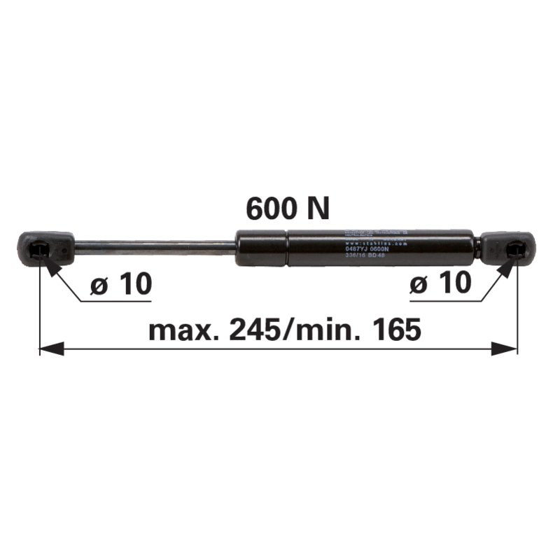 GASDRUCKFEDER 245mm/600N