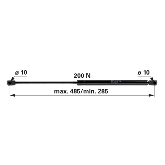 GASDRUCKFEDER 486mm/200N