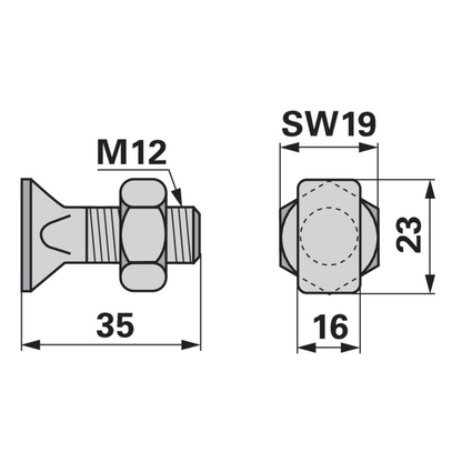 VIERKANT-SENKSCHRAUBE M12X35 V