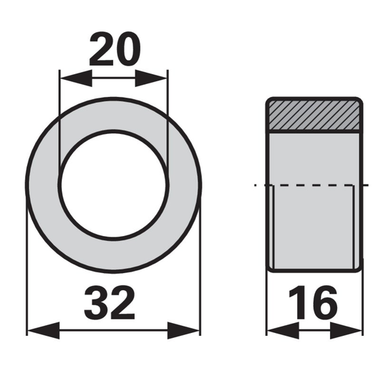 LAUFROLLE D= 32 MM