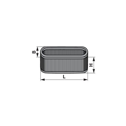 Luftfilter oval, L 145 x B 85 mm