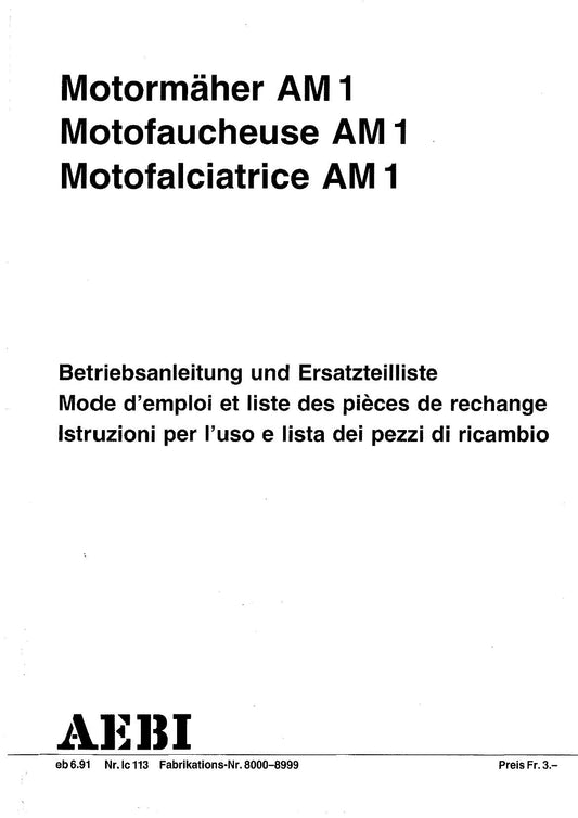AEBI AM1 Dokumentvorschau 1