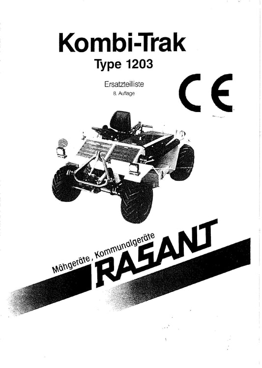 AEBI Rasant Kombi-Trak 1203 – Originale Ersatzteilliste (8. Auflage) – Vorschau 1