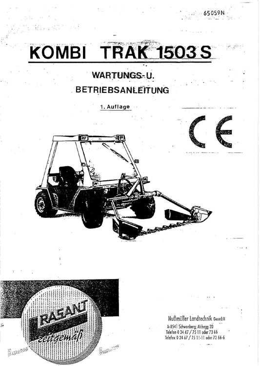 AEBI Rasant Kombi-Trak 1503 S – Betriebsanleitung und Ersatzteilliste (1. Auflage) – Vorschau 1