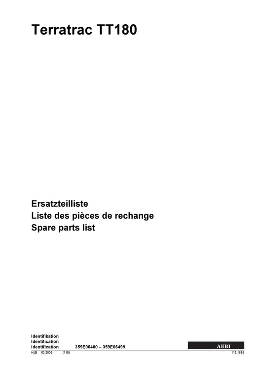 AEBI Terratrac TT180 – Titelblatt