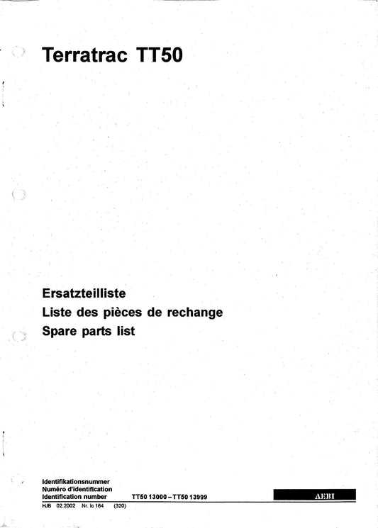 AEBI Terratrac TT50 – Titelblatt