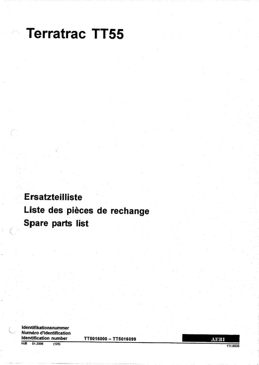 AEBI Terratrac TT55 – Titelblatt