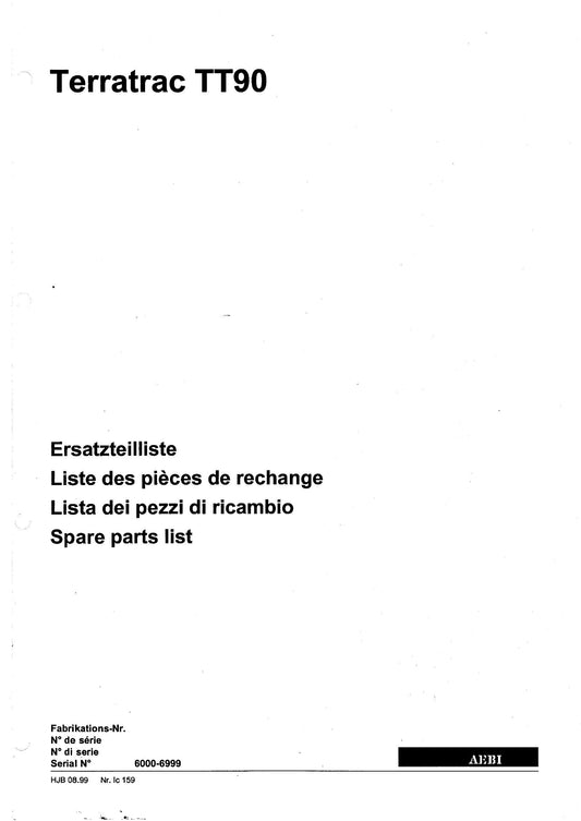 AEBI Terratrac TT90 – Titelblatt